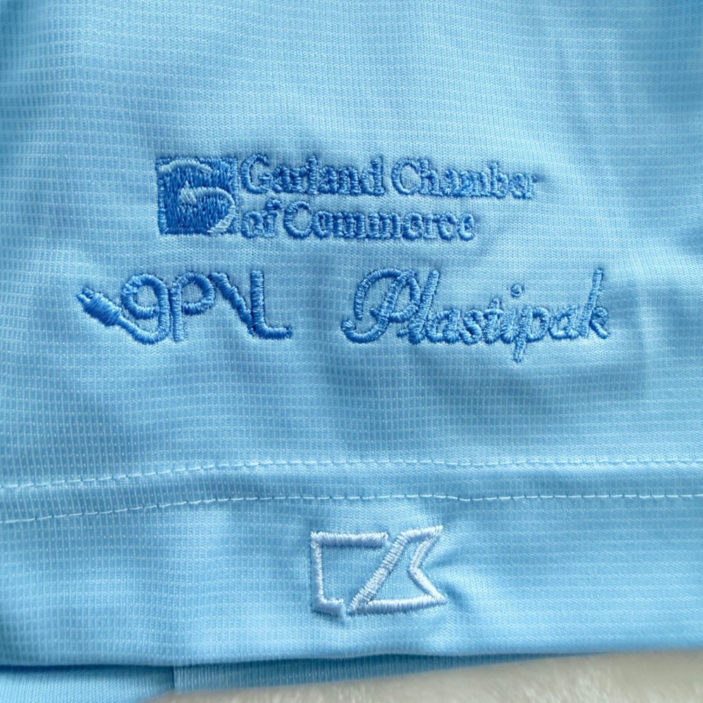 Cutter & Buck‎ Polo Shirt Mens Large Blue DryTec Short Sleeve Garland Chamber - Picture 7 of 9